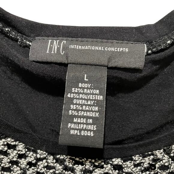 INC International Concepts Layered Sleeveless Top Sequin Split Back Large - Picture 7 of 9